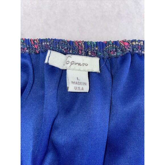 Soprano Women Blue Purple Pink Maxi Strapless Beach Casual Dress Size Large - Picture 6 of 7